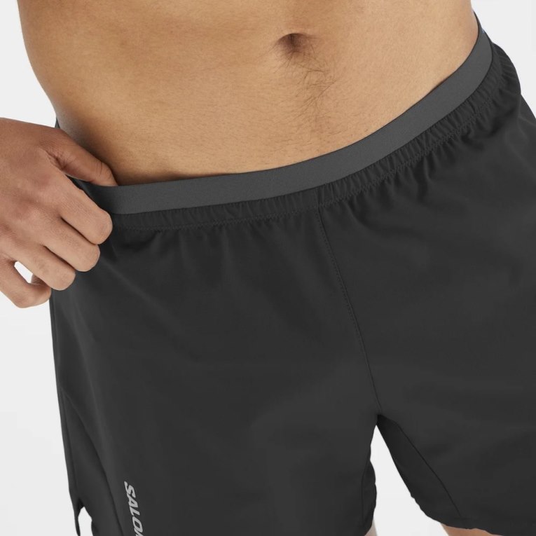 Black Salomon Cross 5'' Men's Shorts | PH 06784V